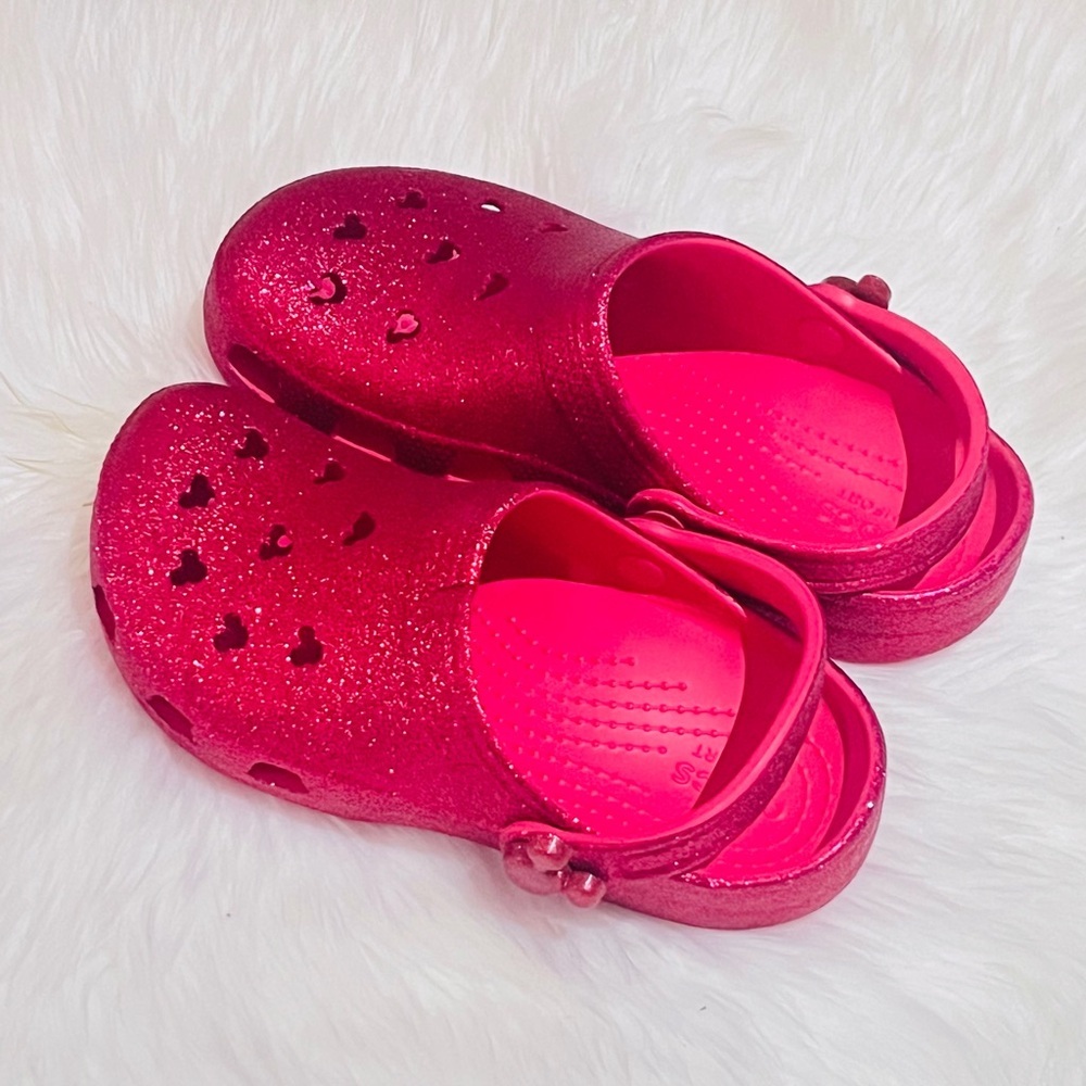 Hot Pink Glitter Mickey Icon Crocs - Picture 6 of 6